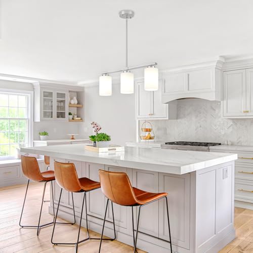 Brushed Nickel Kitchen Island Lighting Modern Dining Room Light Fixtures (3-Light Nickel)
