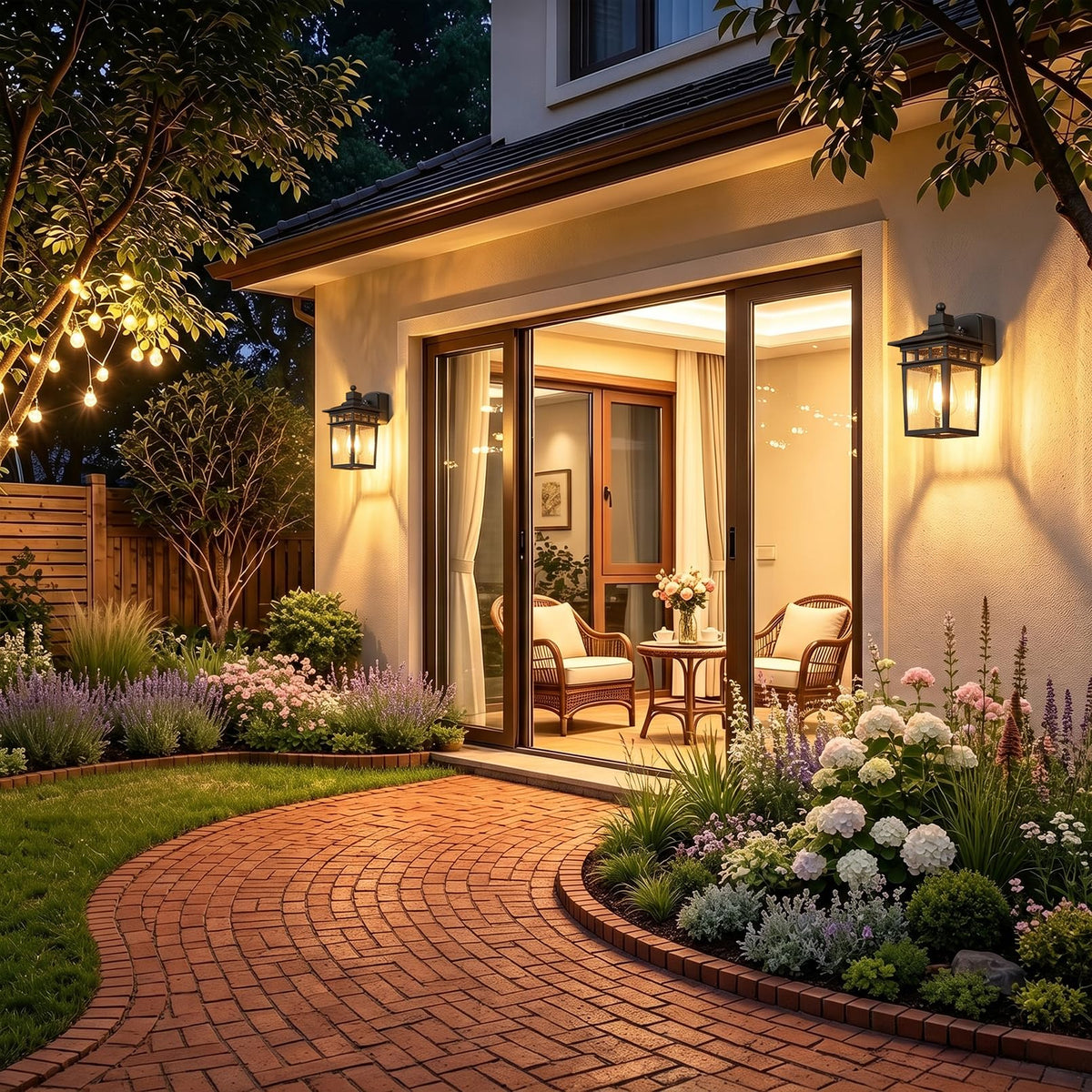 Porch Lights with GFCI Outlet (Black / 1-Pack-Dusk to Dawn)