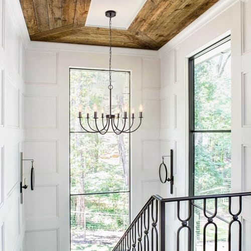 8 Light Farmhouse Chandelier for Dining Room (Oil-Rubbed Bronze / 8 Light)