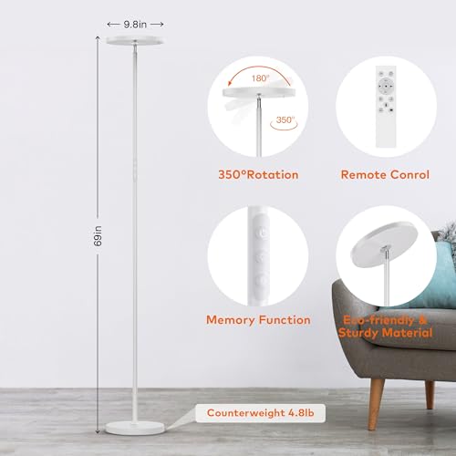 Torchiere Floor Lamp (White)