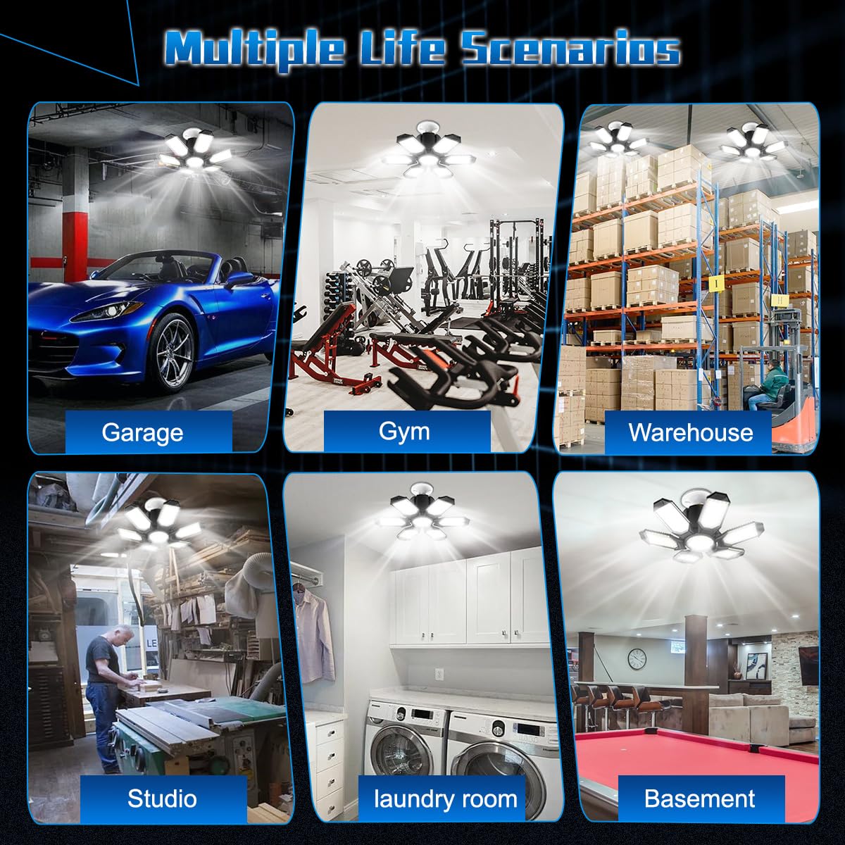 Garage Light Bulbs (6 Panels - 150W)