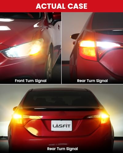 7440 LED Bulb Anti Hyper Flash Canbus 7443 Front or Rear Turn Signal Light 7444na 7441 7444 7440NA W21W WY21W Bulbs No Load Resistor Need (Amber / 7443)