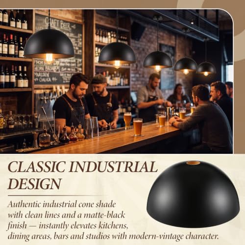 2 Pcs Black Dome Replacement Lamp Shades (Black / Dome)