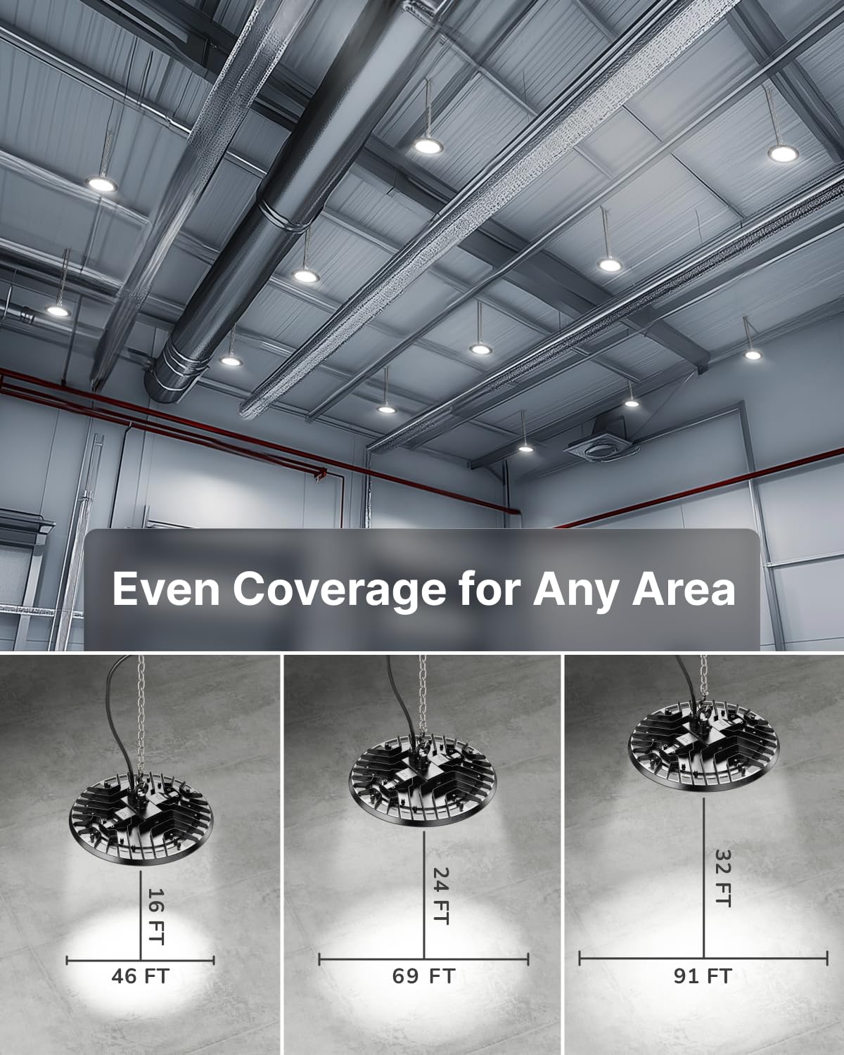 Sunco 6 Pack UFO LED High Bay Lights (6 Pack)