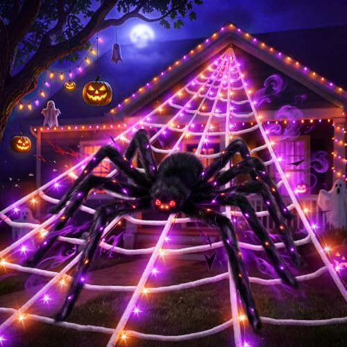 Halloween Spider Web Decorations Outdoor