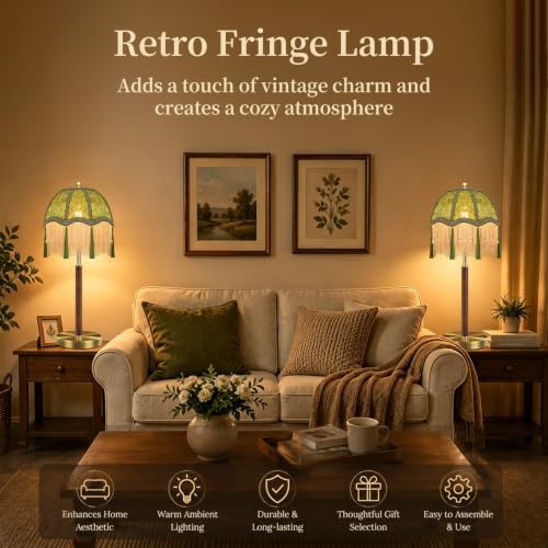 Victorian Gold Table Lamp for Living Room Bedroom (A)