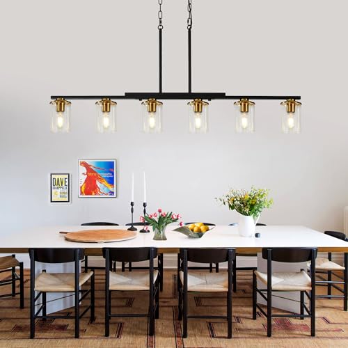 6 Light Dining Room Light Fixture (Brown / 6-Light)