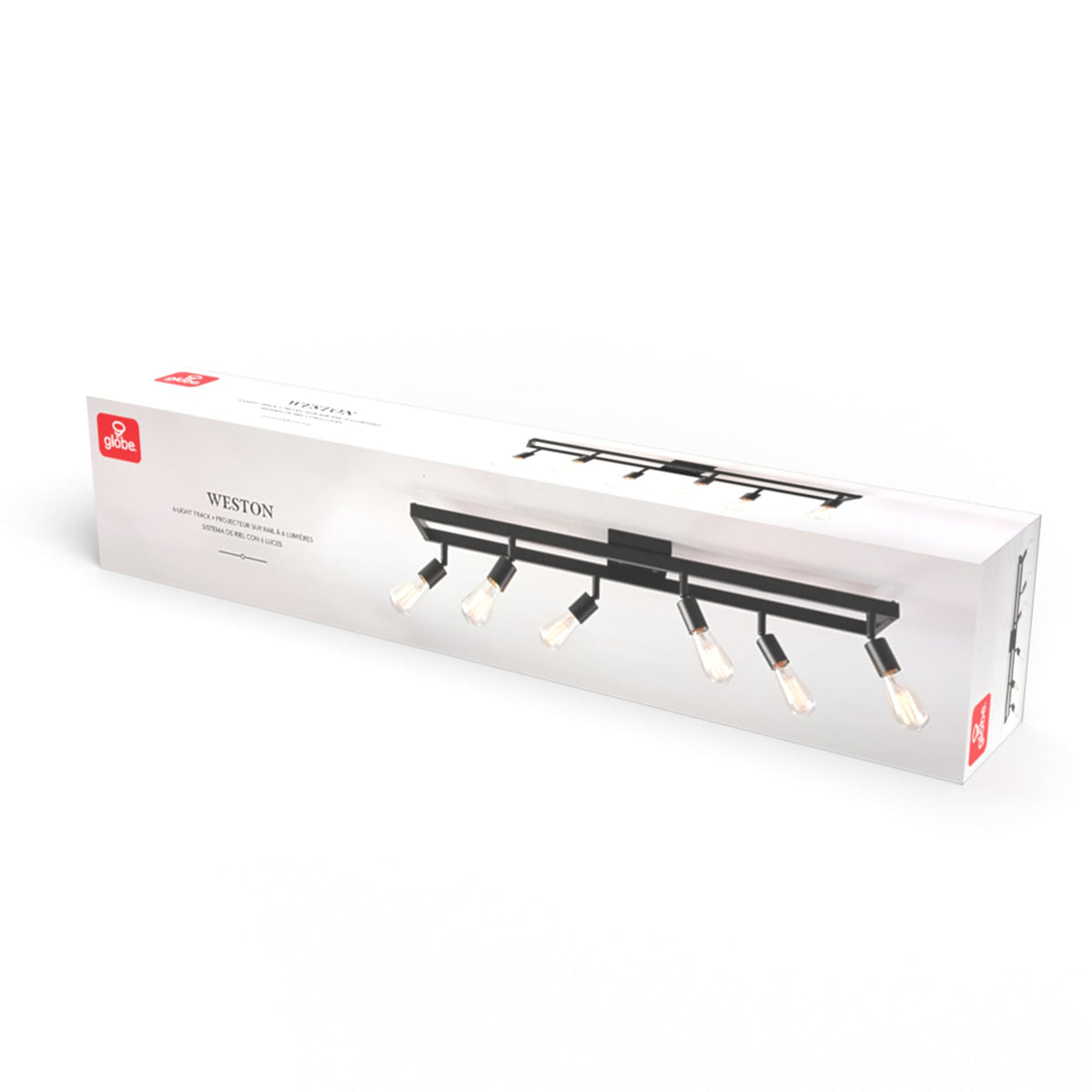 59811 6 Light Adjustable Track Lighting (Matte Black, 6-Light, Weston)