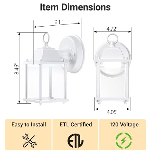 Outdoor Wall Light Fixture (5000K White / 1-pack)