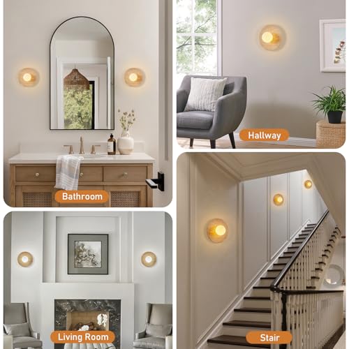 Natural Yellow Travertine Wall Sconce (1 Pack)