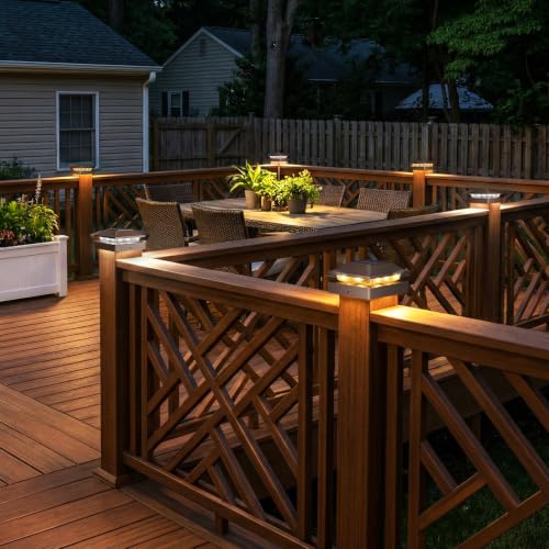 4x4 Solar Post Cap Lights 6 Pack (Brown / 6 Packs)