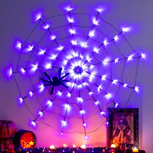 Halloween Decorations (purple/orange lights with music)