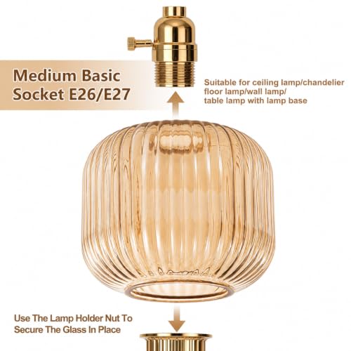 Tulip Lamp Shades Replacement (Amber Oval)