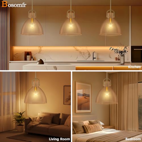 Modern Glass Pendant Light Kitchen Island (13.6in)