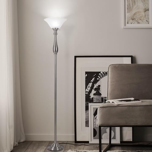 Torchiere Floor Lamps for Living Room Bedroom (Brushed Nickel - 72 inch)
