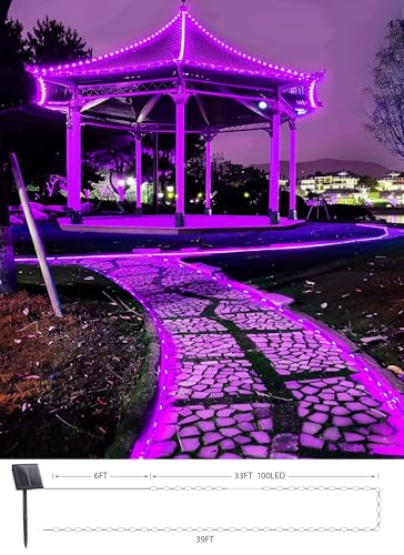 39FT 100LED Halloween Solar Rope Lights (Purple / 100 LED)