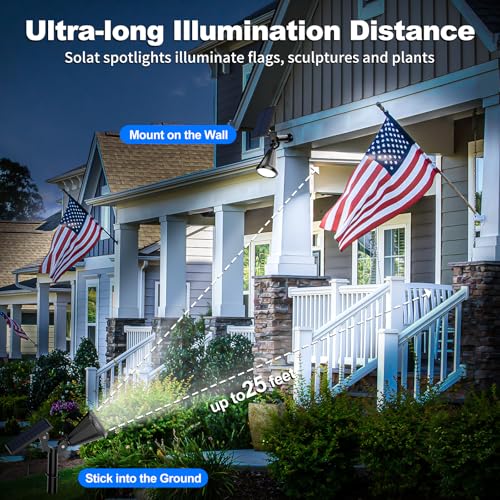 Solar Spot Lights Outdoor (White / 8 pack)