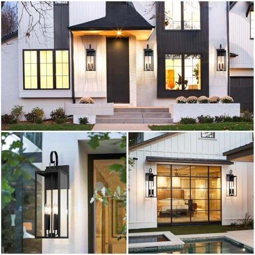 25" Extra Large Outdoor Wall Light (Matte Black / 25.2")