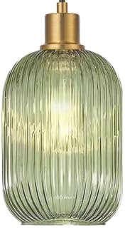 Striped Cylinder Glass Pendant Light