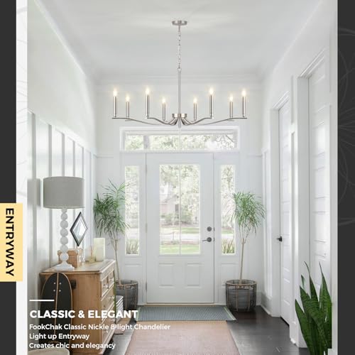 Nickel Chandeliers for Dining Room (Nickel / 43.7 inch)