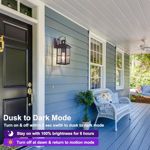 Porch Lights Outdoor with Remote (2 Bronze RW)