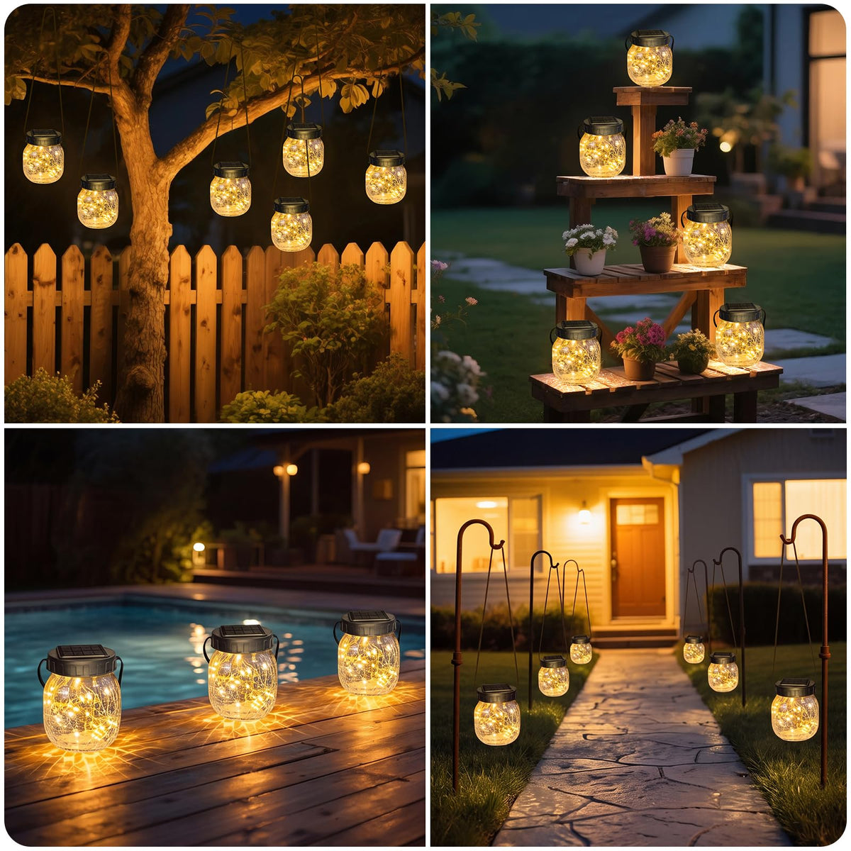 Solar Lights Outdoor Waterproof 12 Pack (Warm White / 12 Pack)