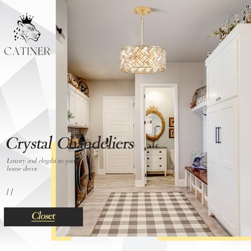 12" Gold Crystal Chandelier (Small Gold)