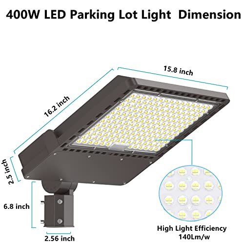 400W LED Parking Lot Light with Slip Fitter