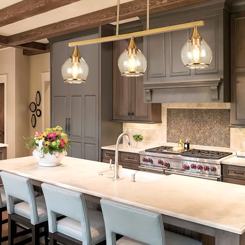 Island Light for Kitchen (Gold / 3-Light)