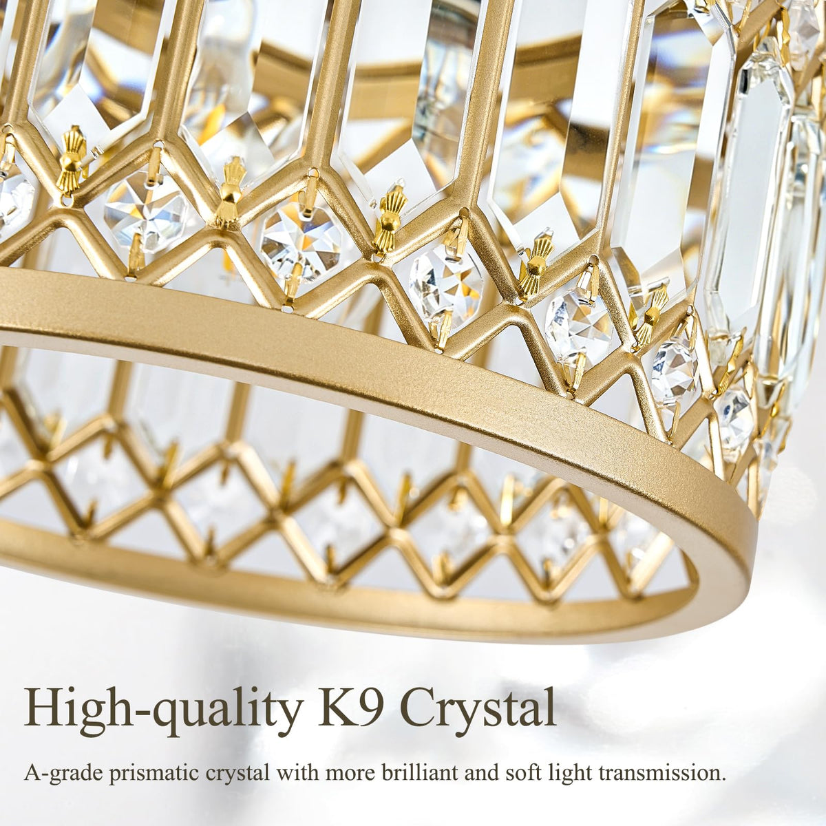 Crystal Gold Ceiling Light (Gold / 12 Inch)