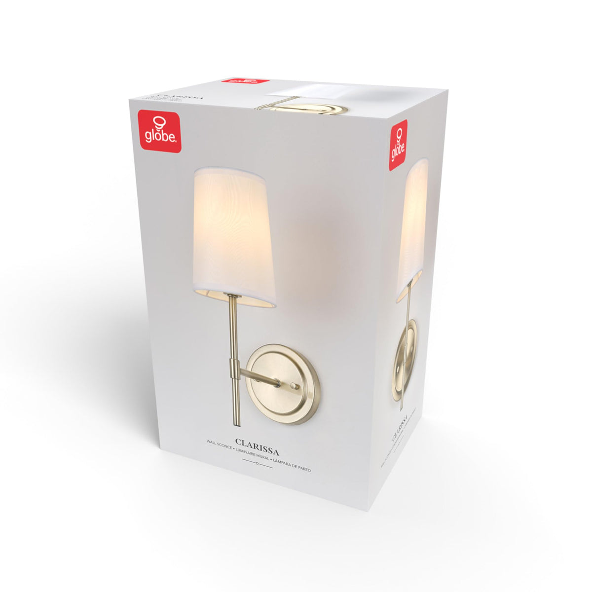51861 Clarissa 1 (Matte Brass, White Shade)