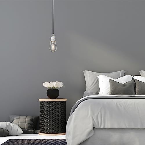6 Pack Pendant Light Cord E26 E27 Socket with Switch (White)