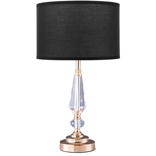 Crystal Table Lamp (Crystal pillar+Black)