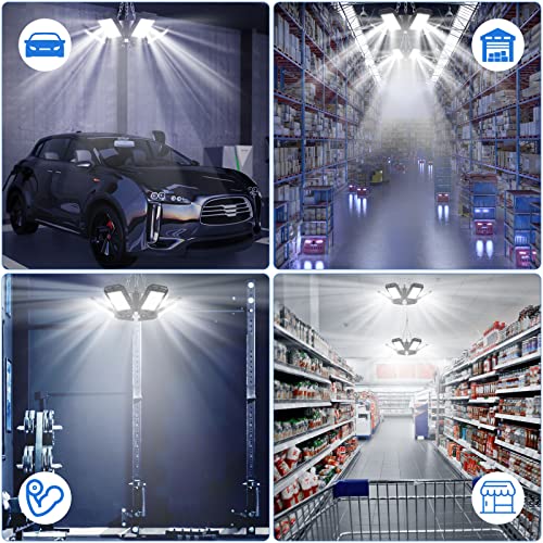 LED Garage Lights 2 Pack (6+1 Panels-Plug in)
