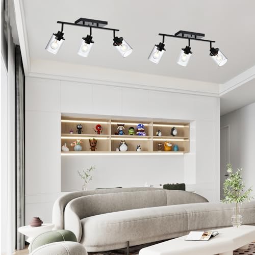 Black Track Light Fixtures Ceiling (Black / 3 Light)