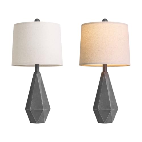 23.5'' Farmhouse Table Lamps Set of 2 (Medium - Deep Grey)