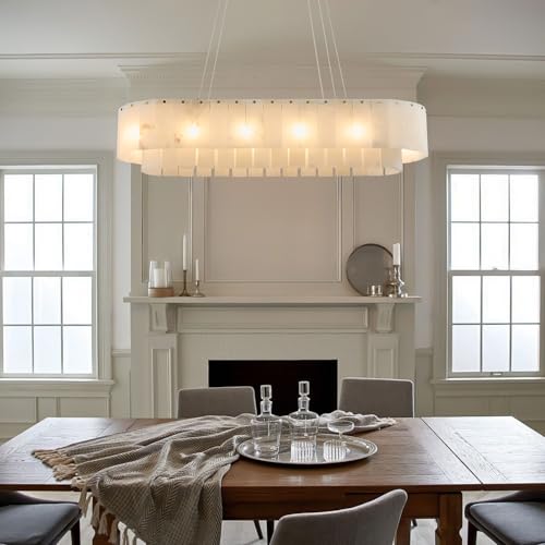 39" Rectangular Alabaster Chandelier (39" Rectangular)