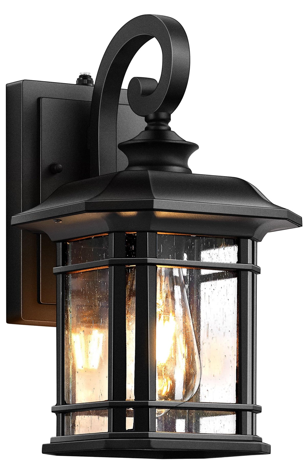 Black Outdoor Light Fixture Dusk to Dawn (Black / 12.4 in Dusk to Dawn 2 Pack)