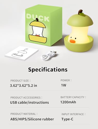 Night Light for Kids (Pear Duck-Green)