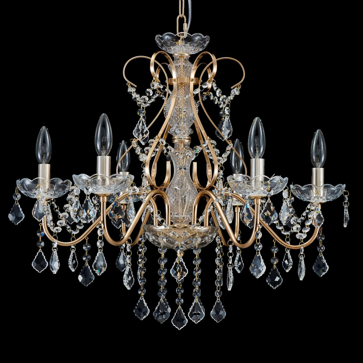 Saint Mossi 6 Light Crystal Chandelier Light Fixture Modern Chandelier Crystal Lighting (French Gold)