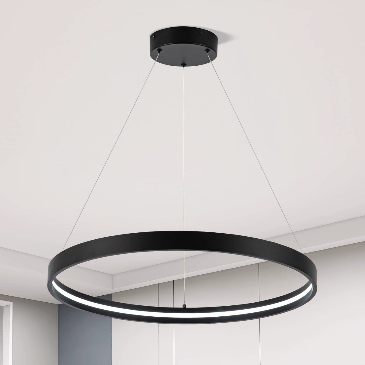 Modern Black LED 1 (1 Ring)
