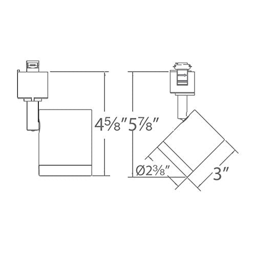 Charge 8010 LED Adjustable Track Head 5 (White / L-Style 2-Wire (Single Light))