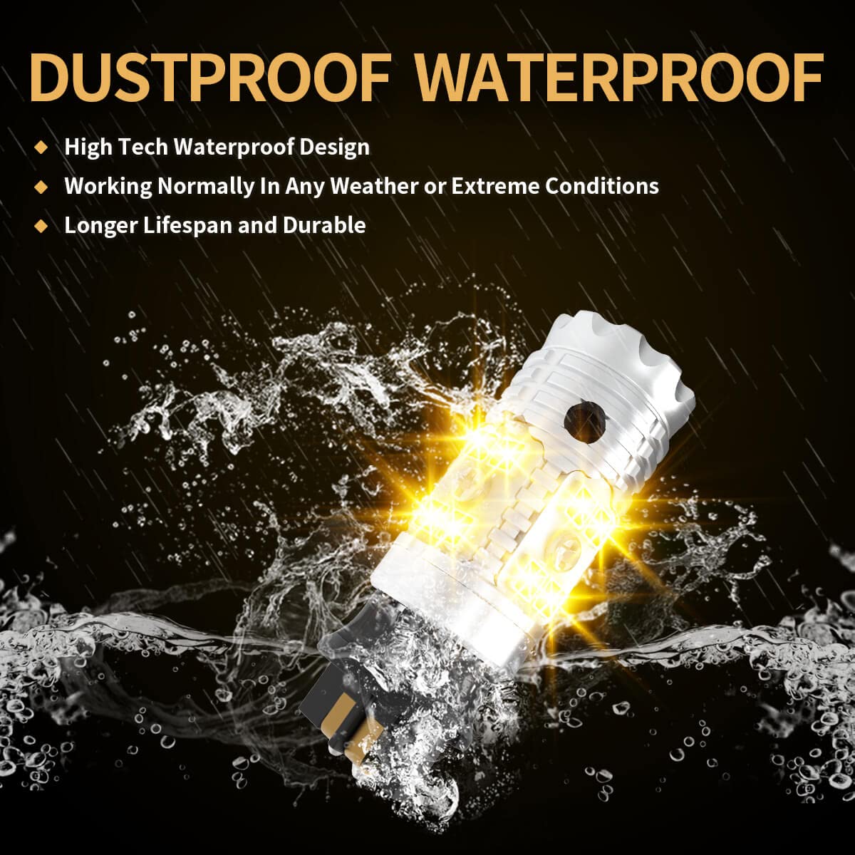 PWY24W LED Bulbs Turn Signal Light PW24W Amber Built in Resistor (Amber / PW24W/PWY24W)