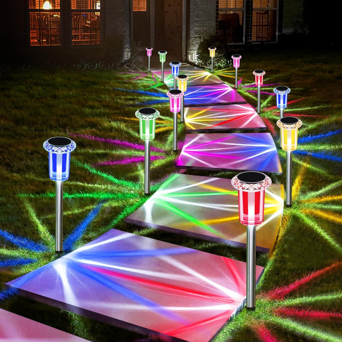Solar Christmas Lights Outdoor Waterproof 10 Pack Christmas Decor (Color 10Pack)