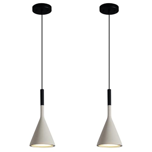 Farmhouse Black Pendant Light Fixtures Concrete Industrial Kitchen Island Pendant Lighting for Dining Room Bedroom Hallway Pendant Ceiling Lamp