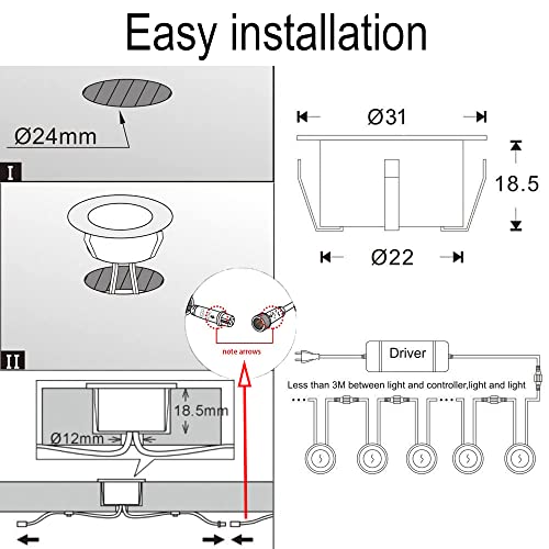 LED Deck Lights Kit (6 Pack / Rgbw (Wifi Controller))