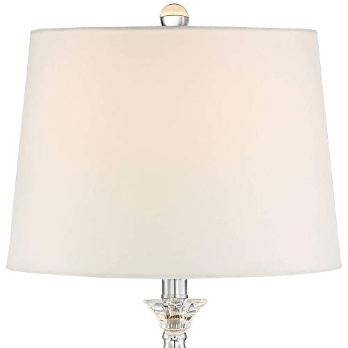 Jolie 26" Tall Table Lamps Set of 2 Tapered Candlestick Crystal Traditional