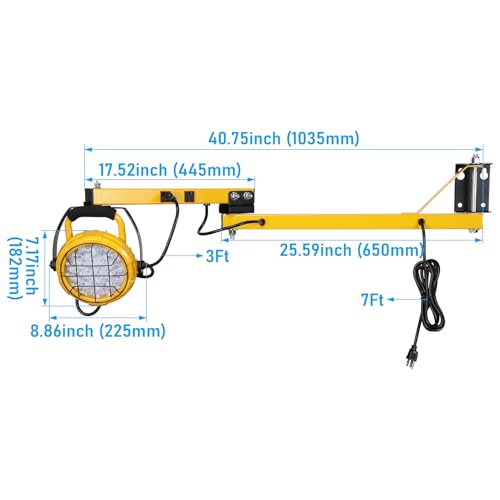 50W 40 Inch Double Swing Arm LED Loading Dock Lights