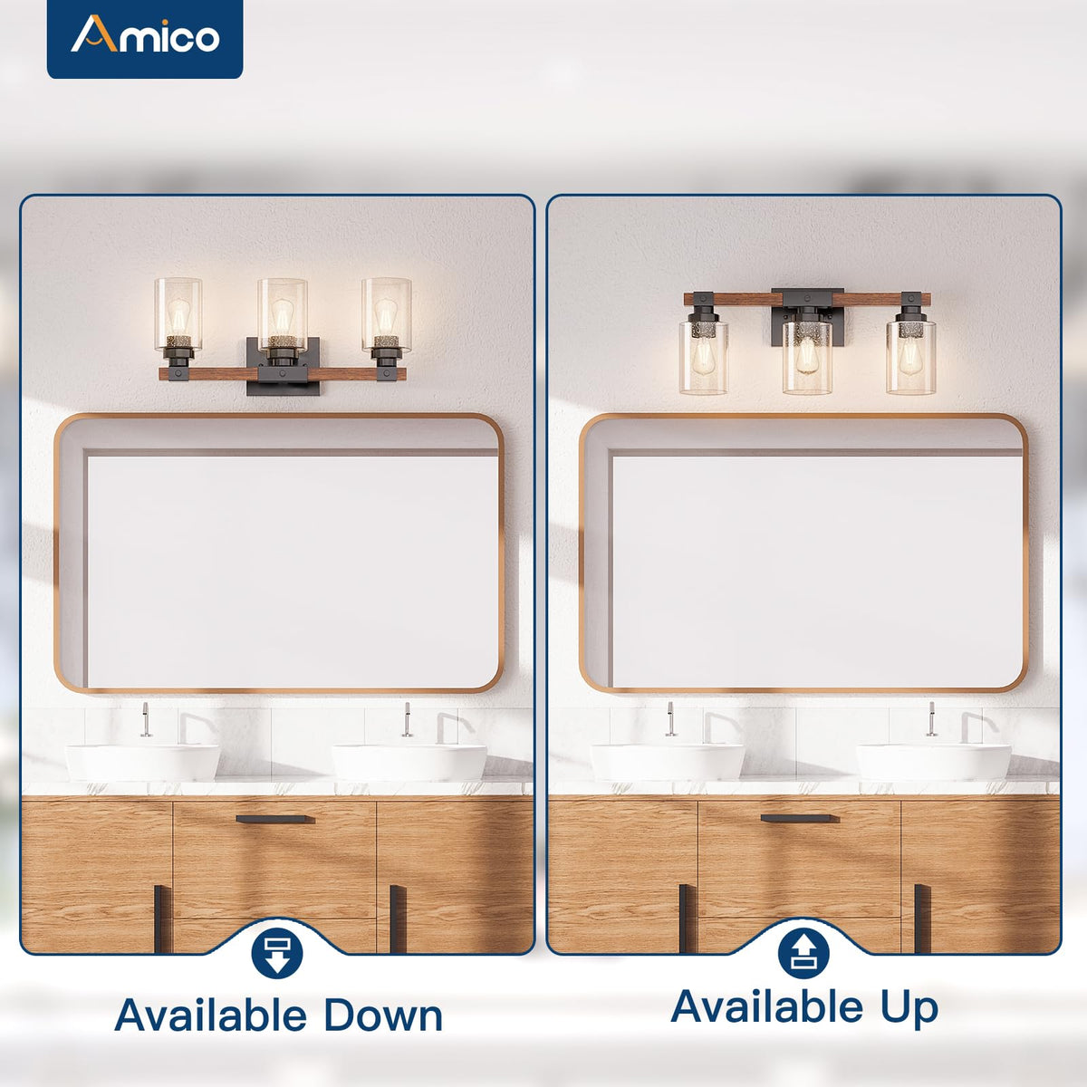3 Light Farmhouse Bathroom Vanity Light (3-Light)