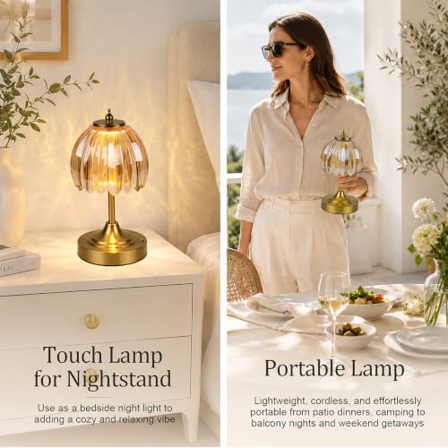 Upgrade Mini Tulip Cordless Table Lamp (Yellow Amber)